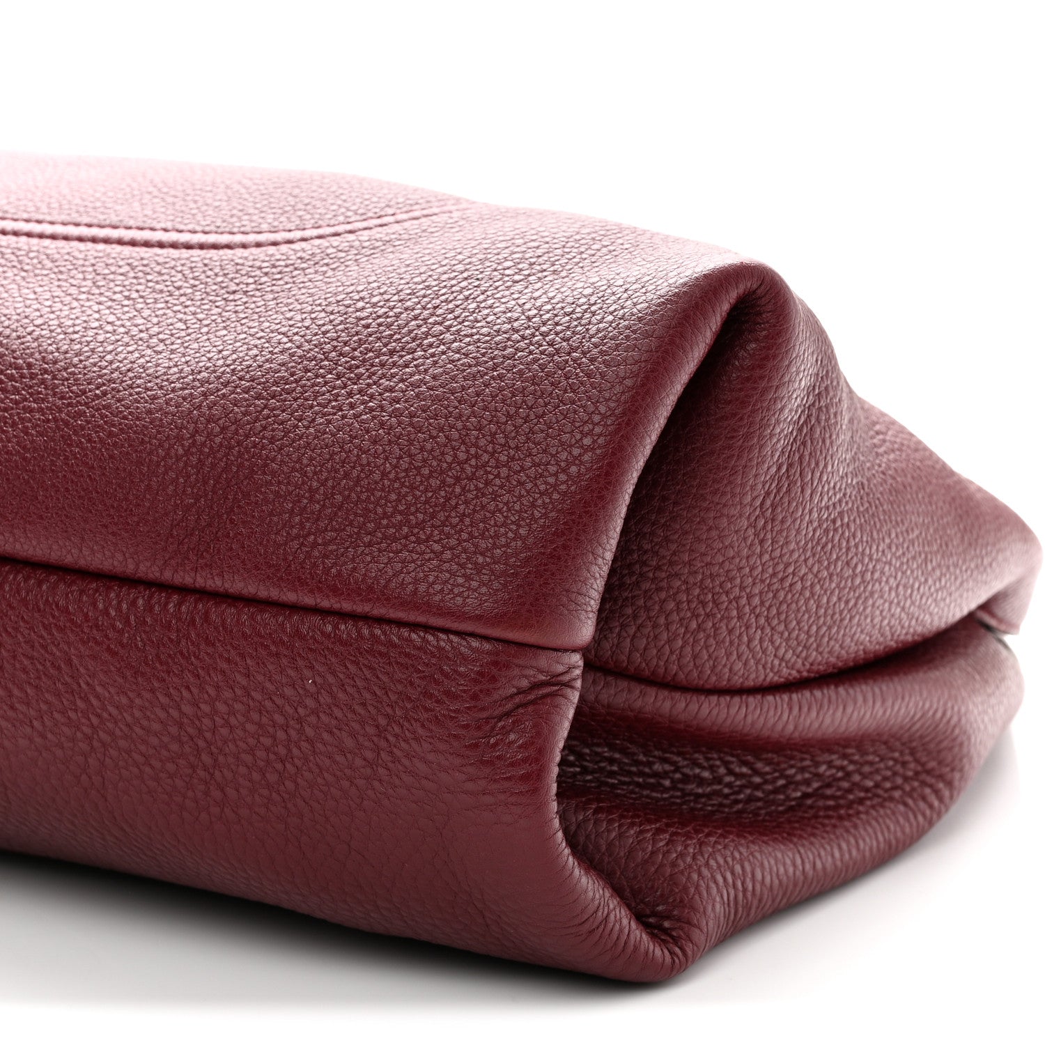 Gucci Grained Calfskin Softbit Maxi Shoulder Bag Rosso Ancora Red 10 of 10