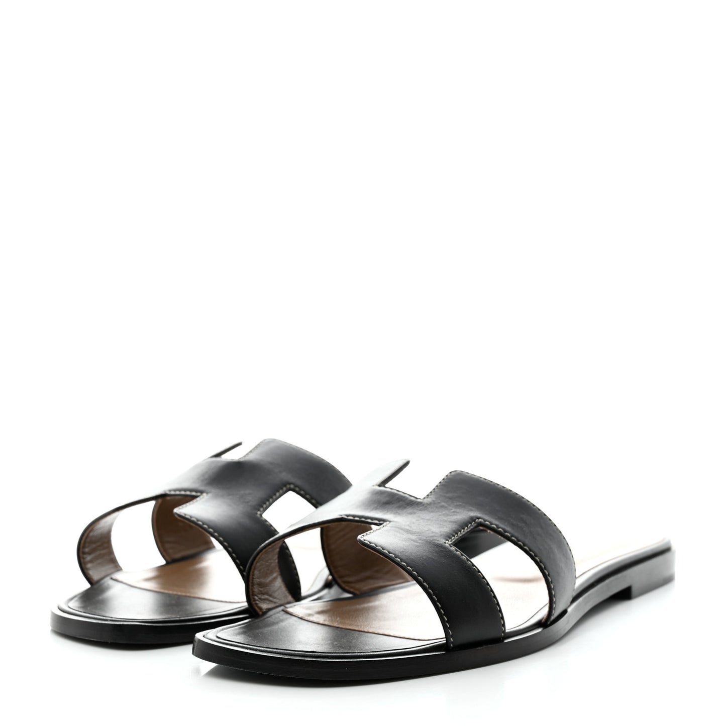 Box Calfskin Oran Sandals 39.5 Black