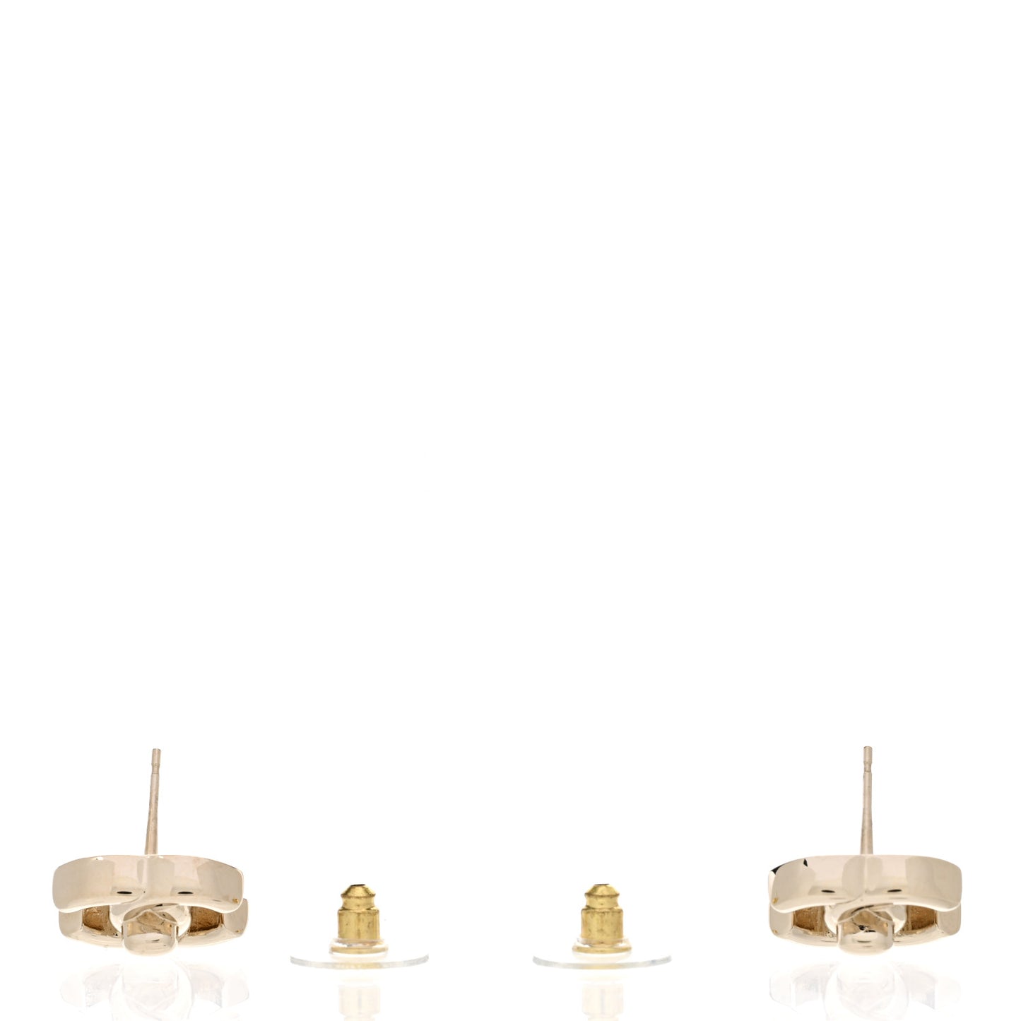 Metal CC Turnlock Earrings Gold