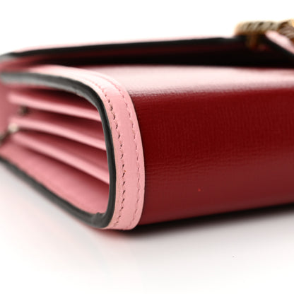 Gucci Azalea Calfskin Enamel Mini Dionysus Chain Wallet New Cherry Red Wild Rose Off White 9 of 15