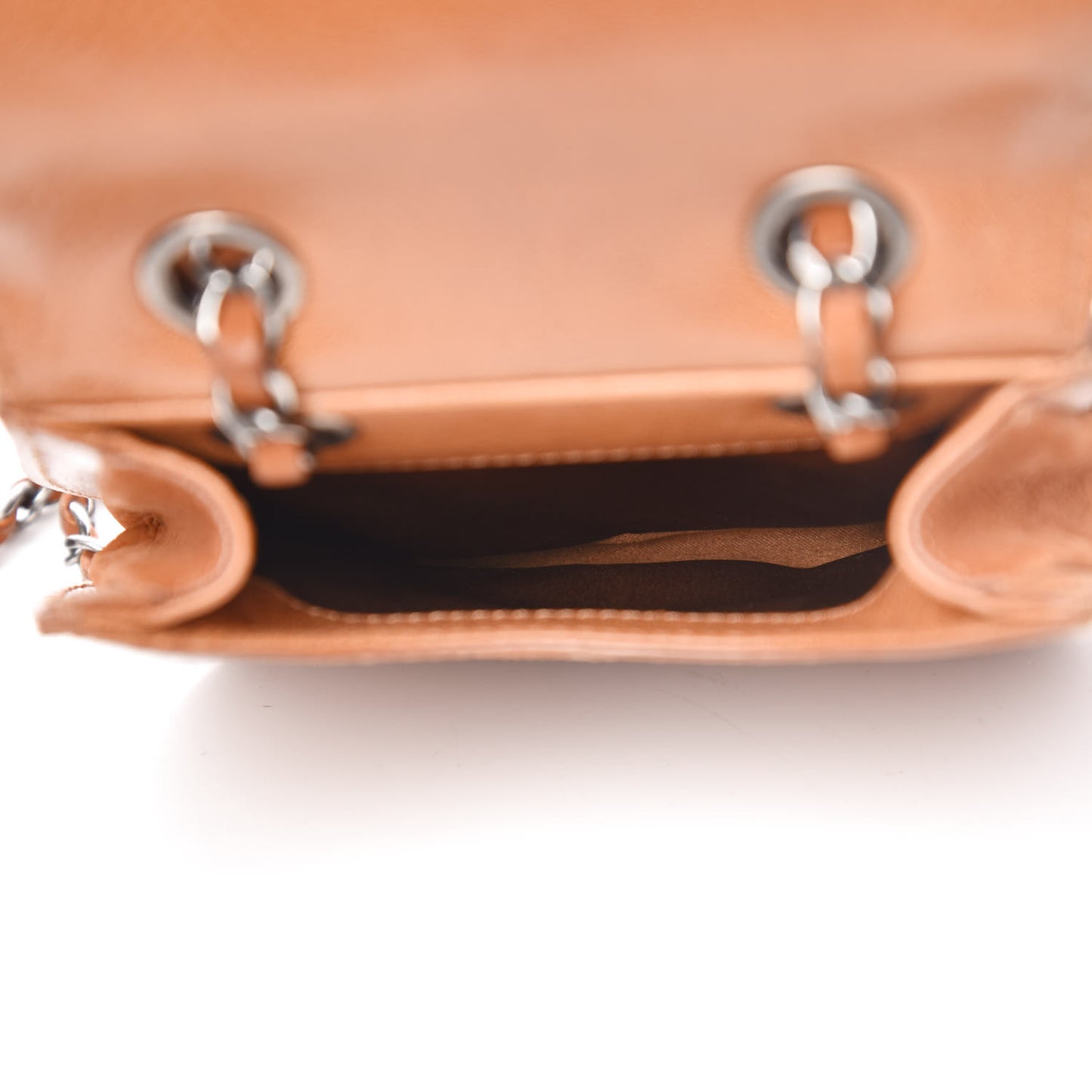 Suede Coco Twin Small Flap Marron