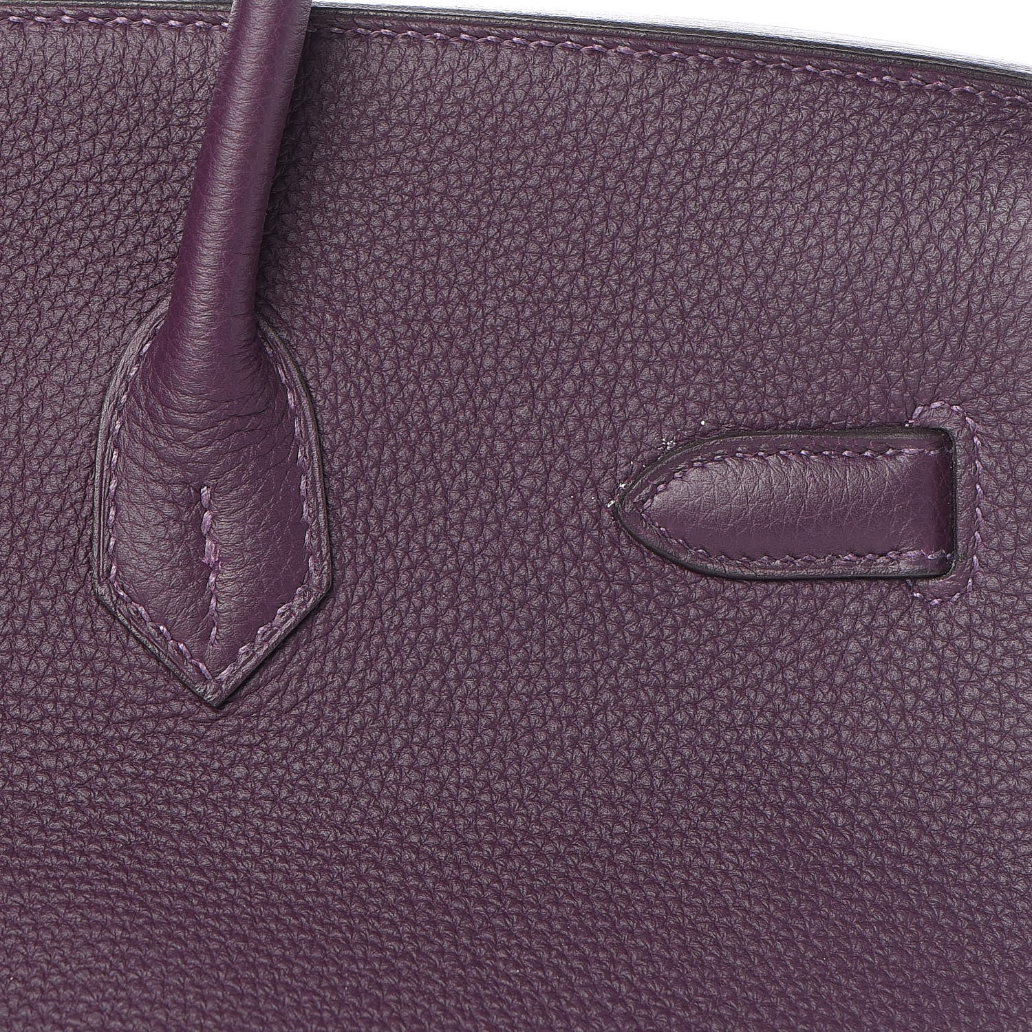 Hermes Togo Horseshoe Birkin 35 Raisin Bleu Electrique 9 of 30