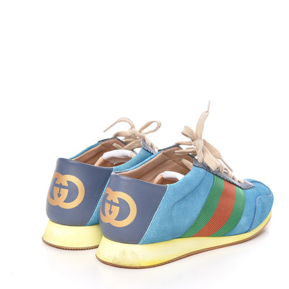 Gucci Suede Web Womens Rocket Sneakers 38 Bright Splash Thunder 4 of 9