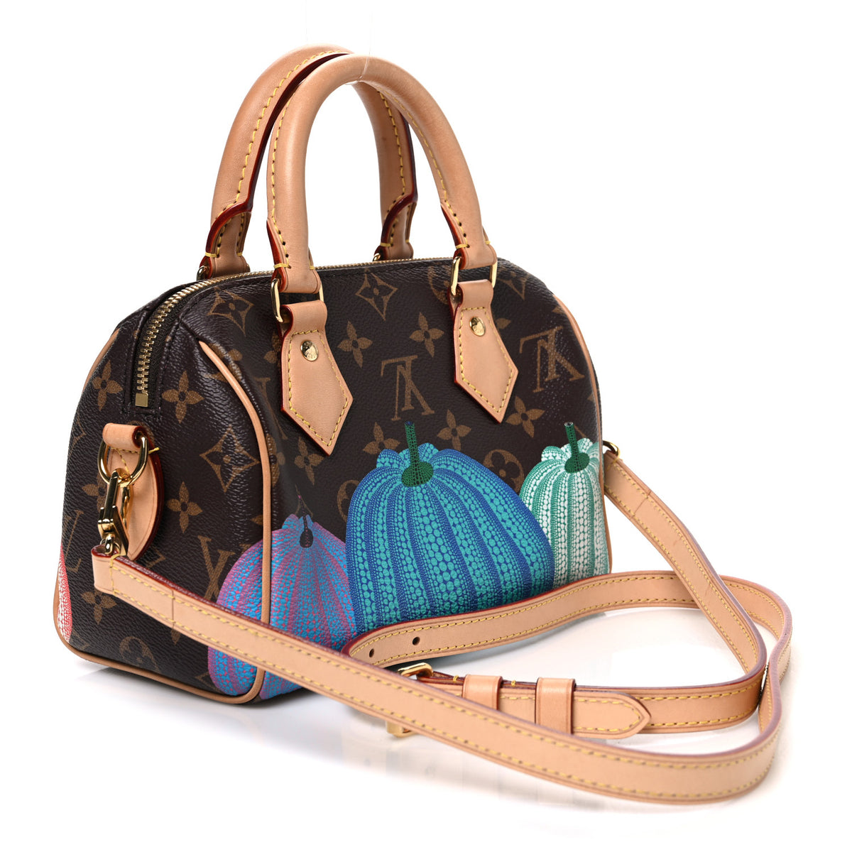 LV X YK Monogram Pumpkins Speedy Bandouliere 20