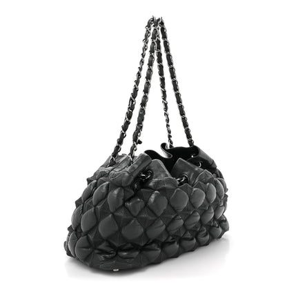 Chanel Glazed Lambskin Quilted Small Stravinsky Tote Grey 3 of 11