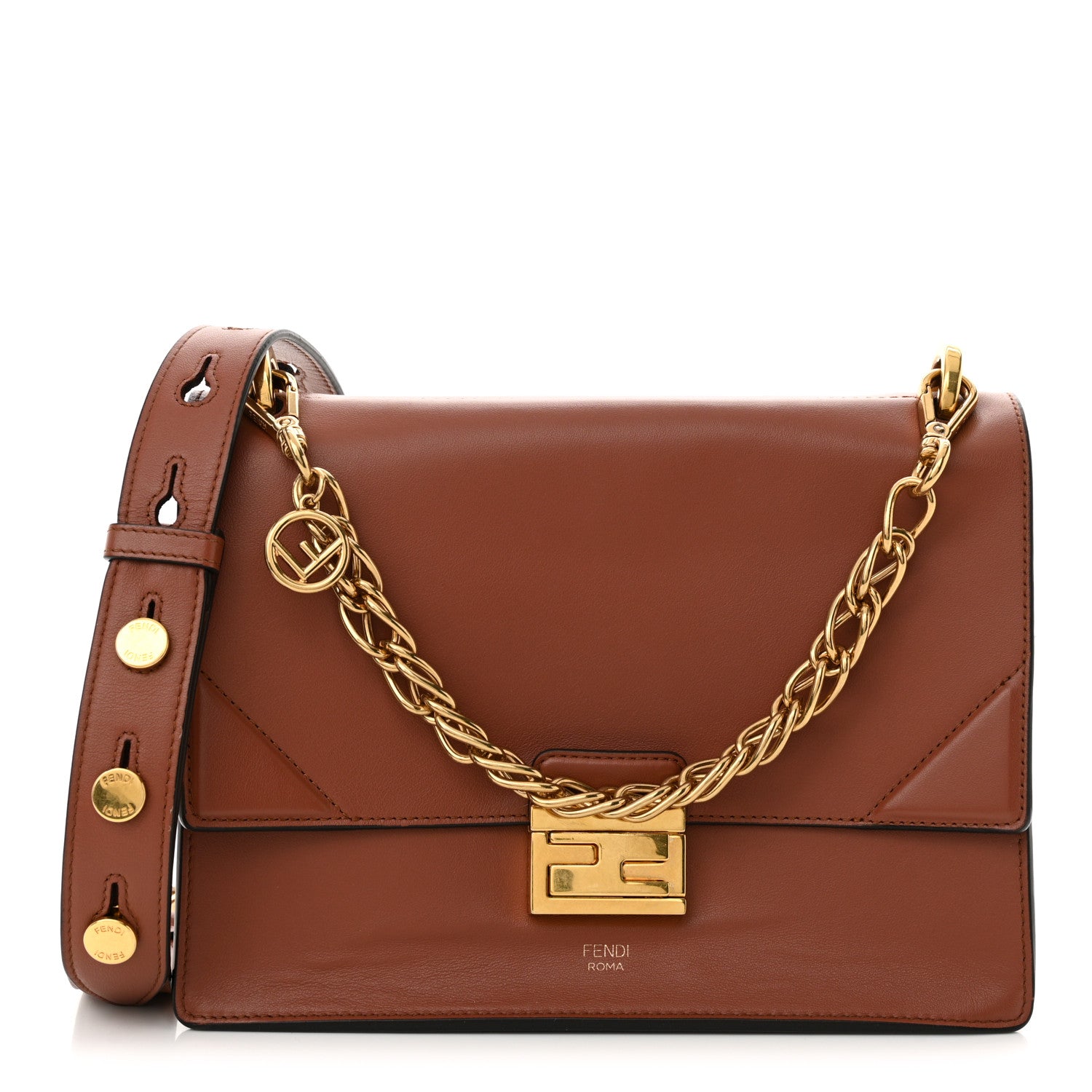 Fendi Vitello Grace Matte F is Fendi Kan U Shoulder Bag Rust 1 of 15