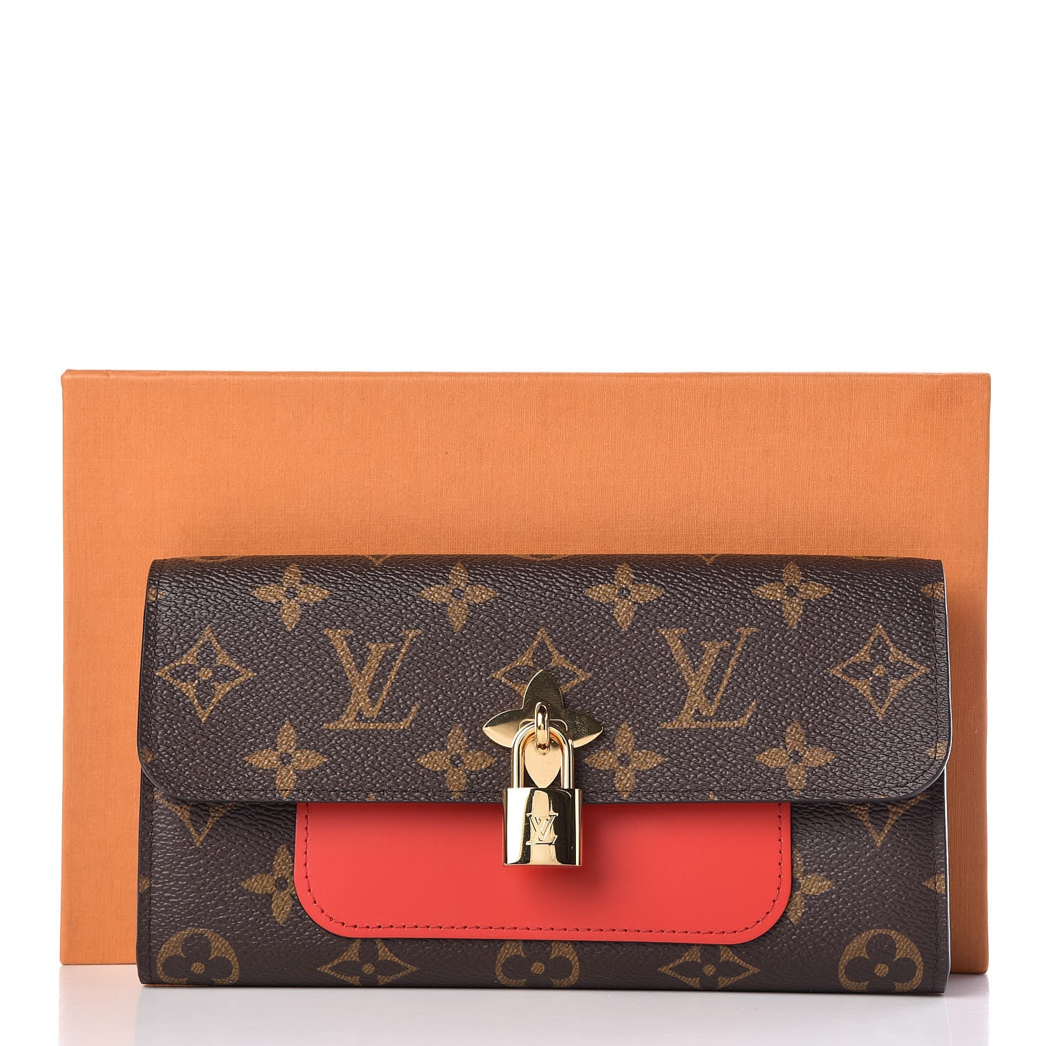Louis Vuitton Monogram Flower Lock Long Wallet Coquelicot 8 of 8