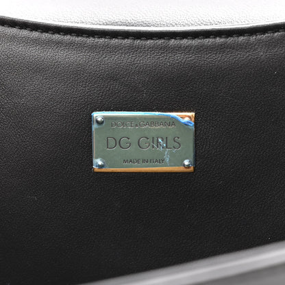 Dolce & Gabbana Lame Soft Nappa DG Girls Shoulder Bag Rosa Black 6 of 9