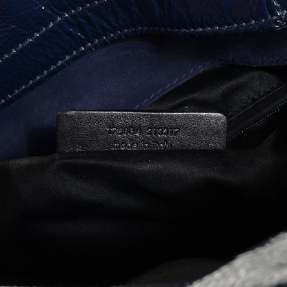 Saint Laurent Patent Medium Downtown Navy 7 of 8