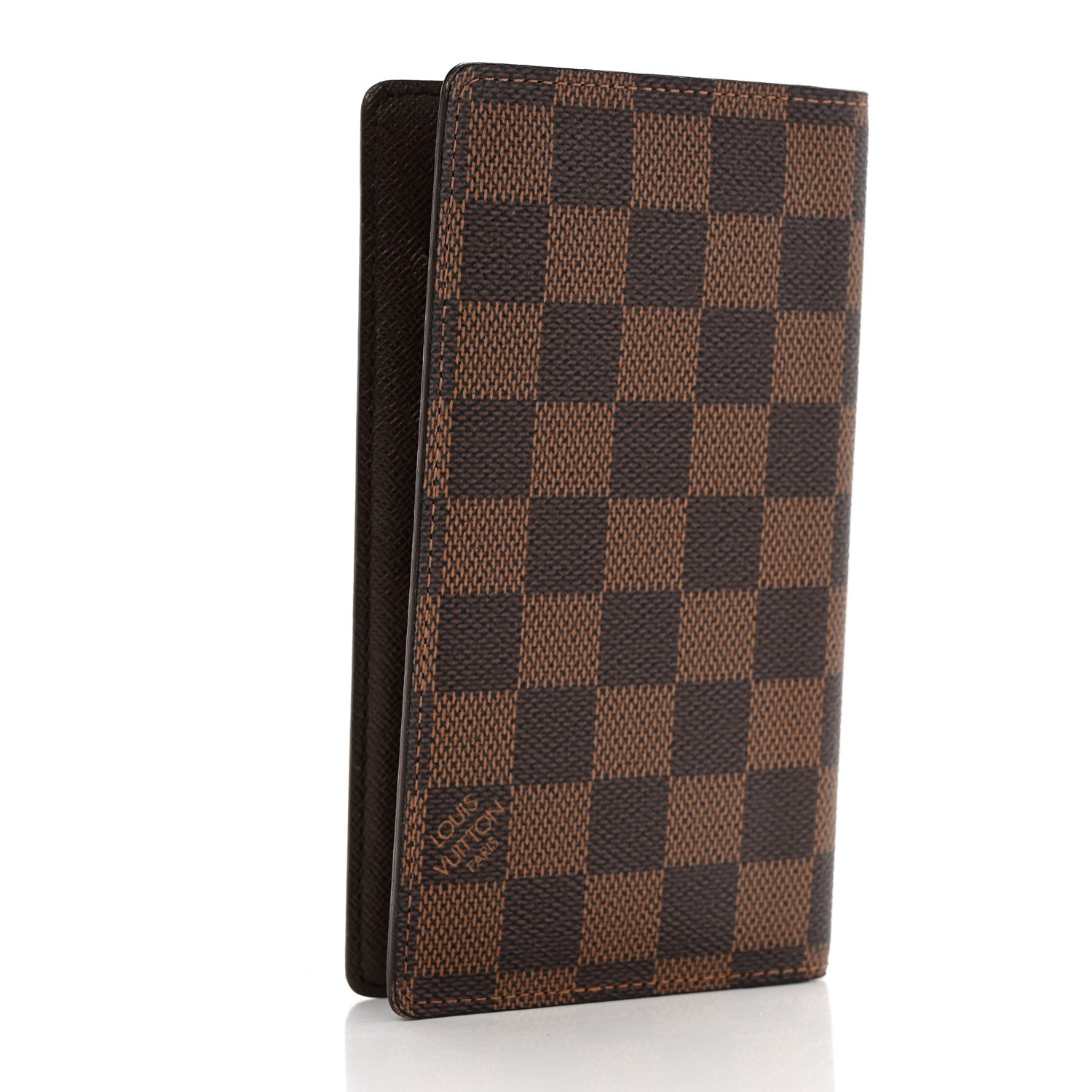 Louis Vuitton Damier Ebene Checkbook Cover Wallet 3 of 13