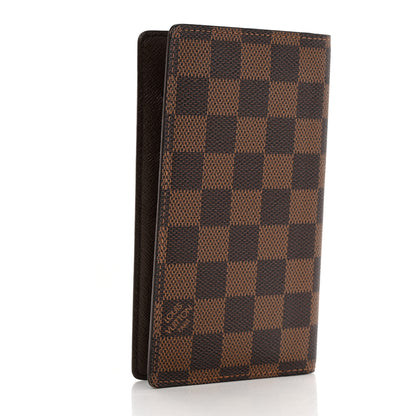 Louis Vuitton Damier Ebene Checkbook Cover Wallet 3 of 13