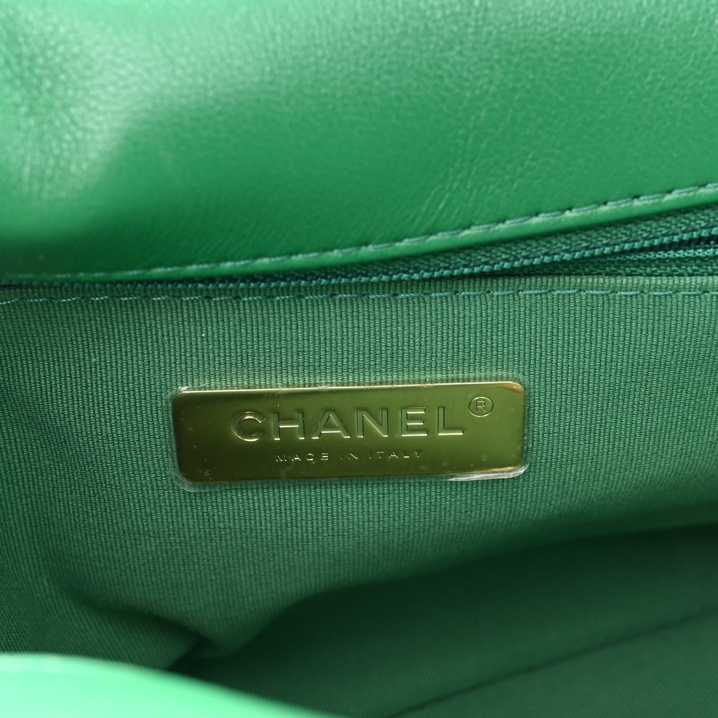 Lambskin Quilted Medium Chanel 19 Flap Green