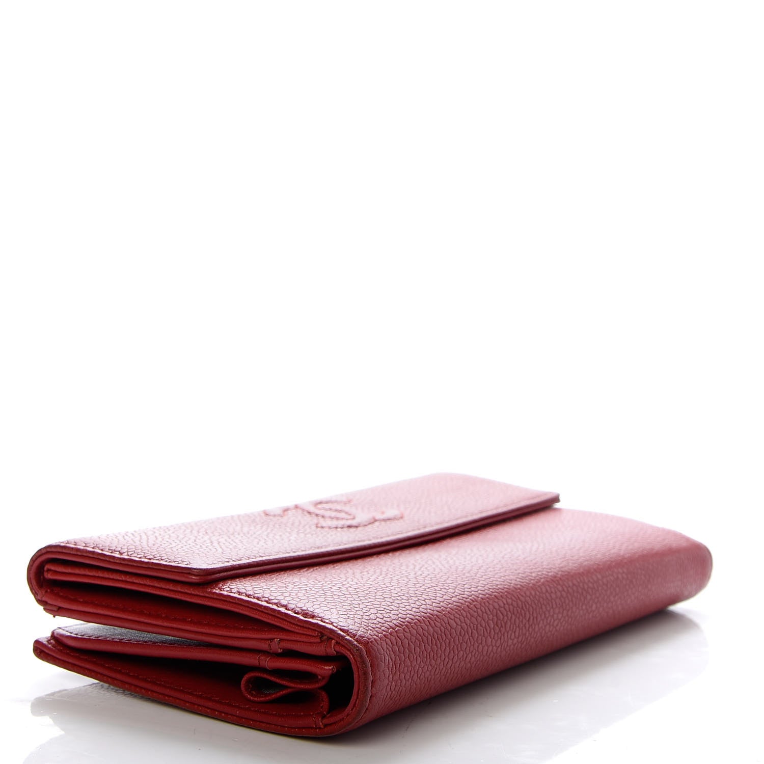 Chanel Caviar Timeless CC French Long Wallet Red 4 of 8