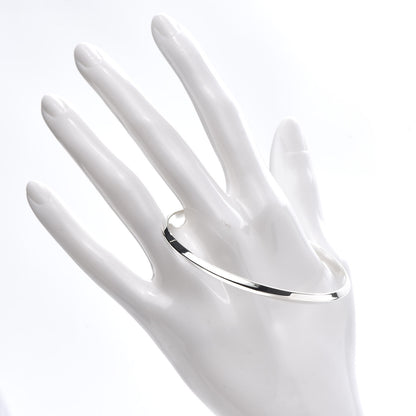 Tiffany Sterling Silver 4mm Knife Edge Bangle Bracelet 2 of 4