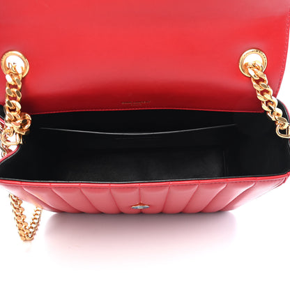 Saint Laurent Lambskin Matelasse Monogram Large Vicky Chain Bag Rouge Eros 5 of 9