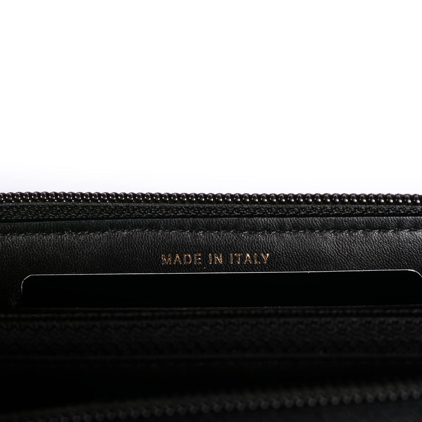 Lambskin Quilted Small Boy Zip Around Wallet Black