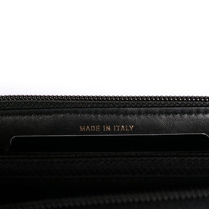 Chanel Lambskin Quilted Small Boy Zip Around Wallet Black 7 of 8