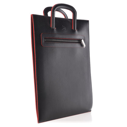 Christian Louboutin Calfskin Spiked Large Trictrac Portfolio Bag Black 4 of 12