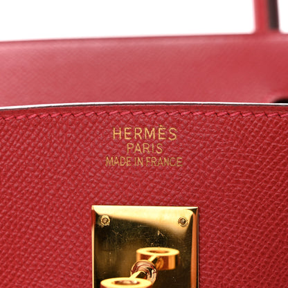 Hermes Epsom Birkin 40 Rouge Vif 6 of 15