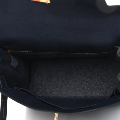 Hermes Togo Kelly Retourne 28 Bleu Nuit 8 of 18