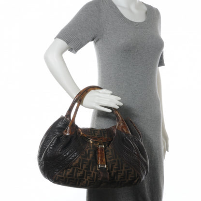Fendi Zucca Nappa Nuvolata Vitello Tortuga Spy Tobacco Moro 2 of 9