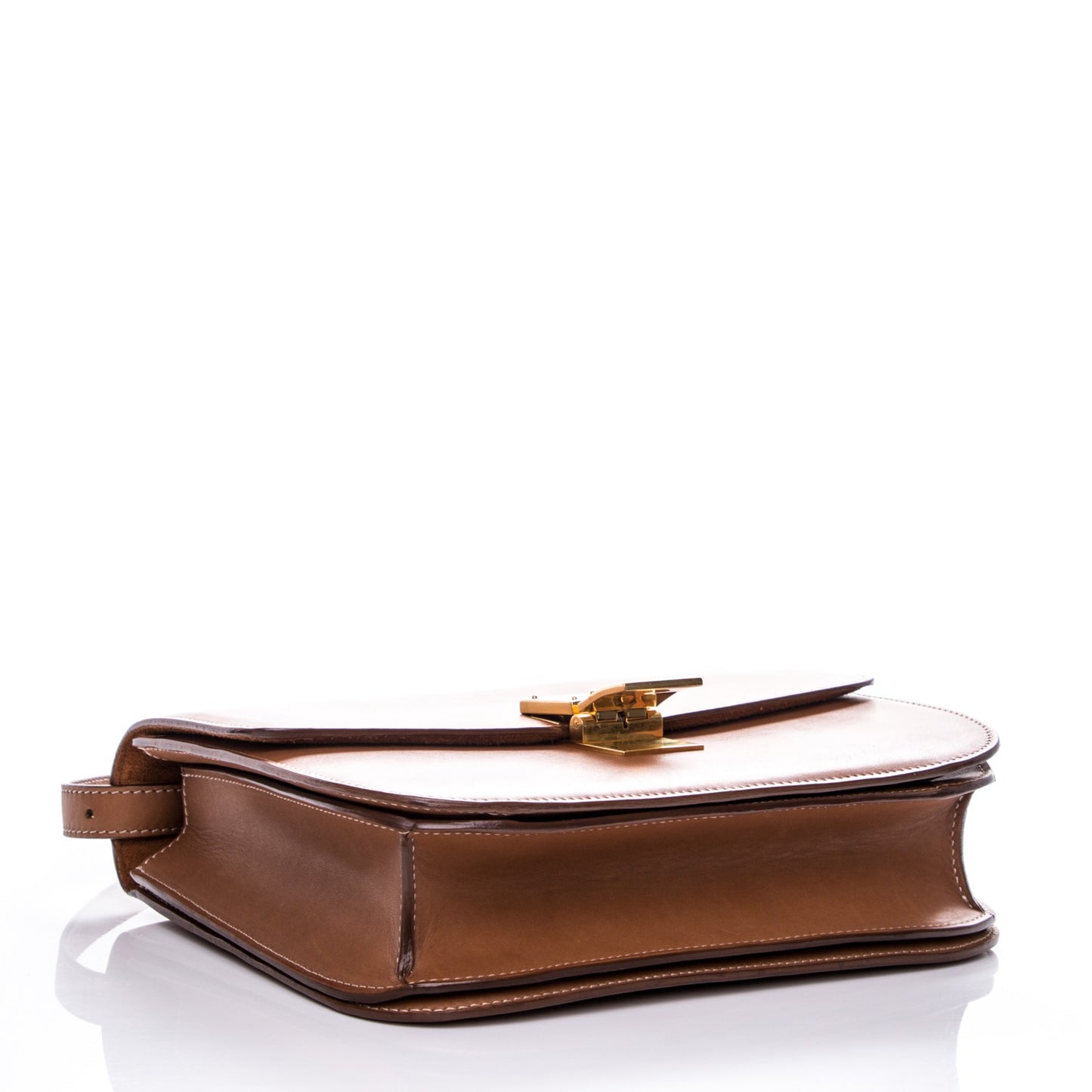 Smooth Calfskin Medium Classic Box Flap Bag Camel