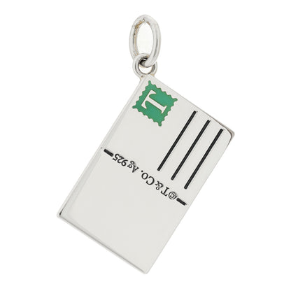 Tiffany Sterling Silver Enamel Paris Postcard Charm Blue 3 of 4