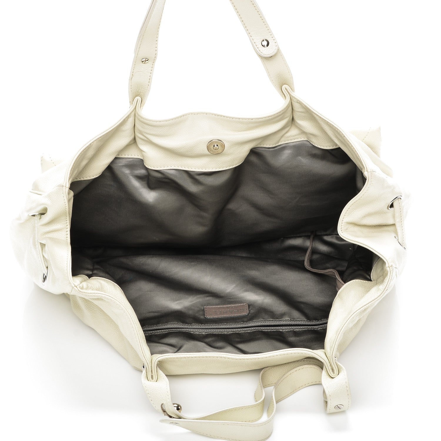 Chanel Caviar Pocket In The City Tote Ivory 5 of 9