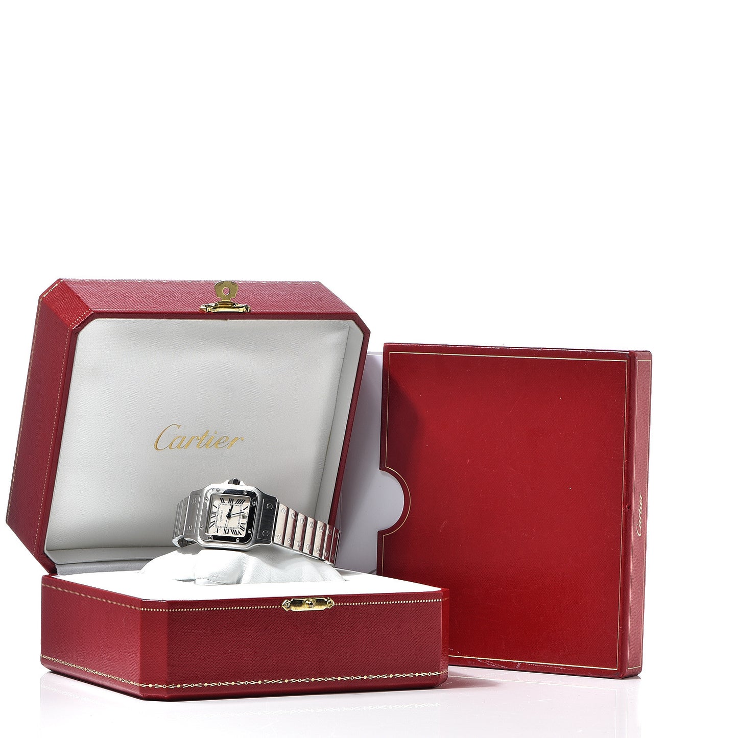 Stainless Steel 29mm Santos De Galbee Quartz Watch