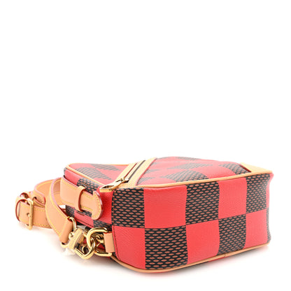 Louis Vuitton Damier Pop Chess Messenger Red 4 of 9