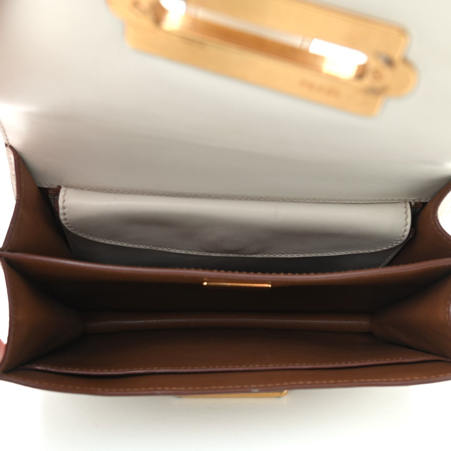 City Calf Saffiano Laser Cut Cahier Bag Talco