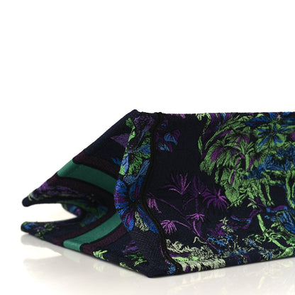 Christian Dior Canvas Embroidered Medium Toile De Jouy Voyage Book Tote Blue Multicolor 8 of 9