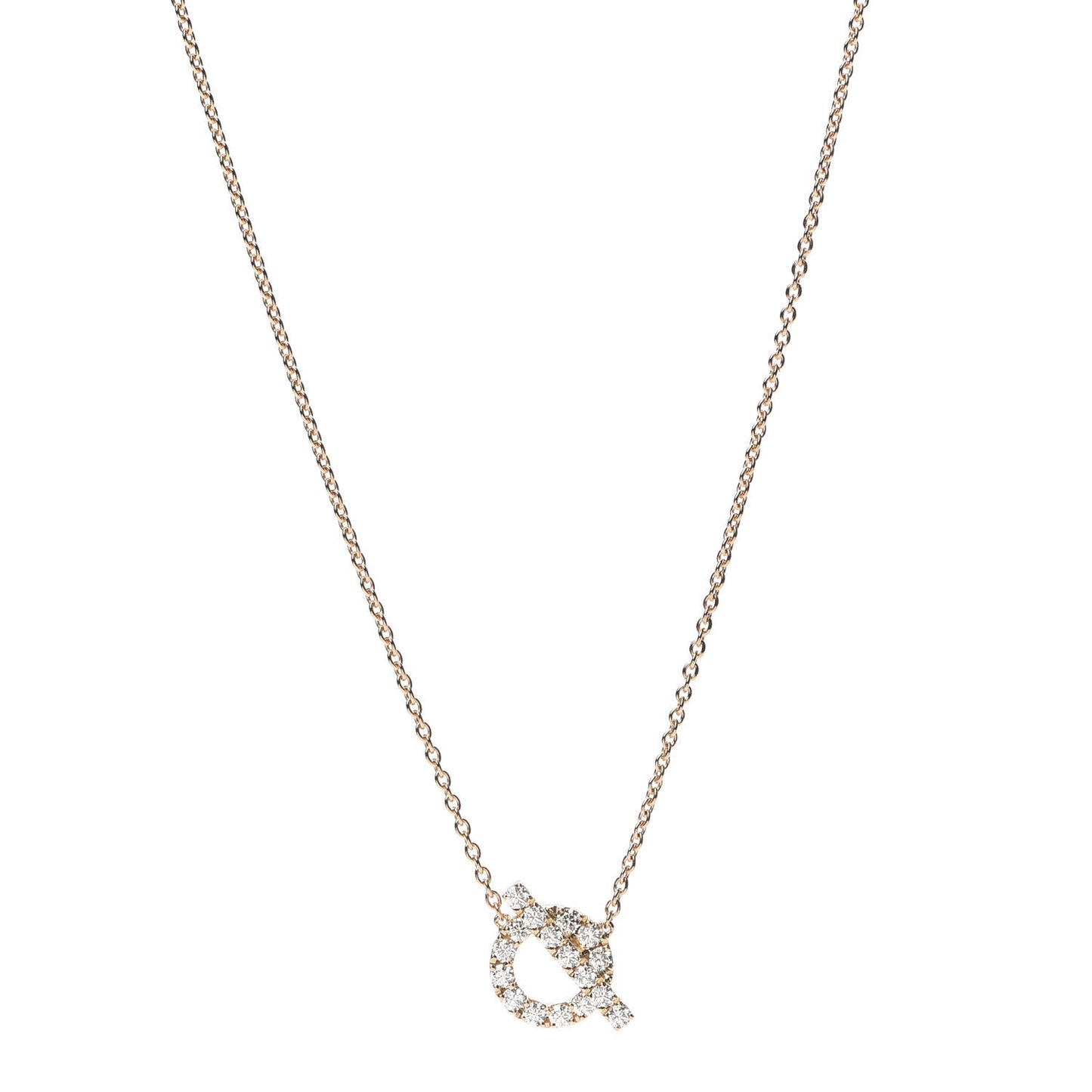 18K Rose Gold Diamond Finesse Pendant Necklace