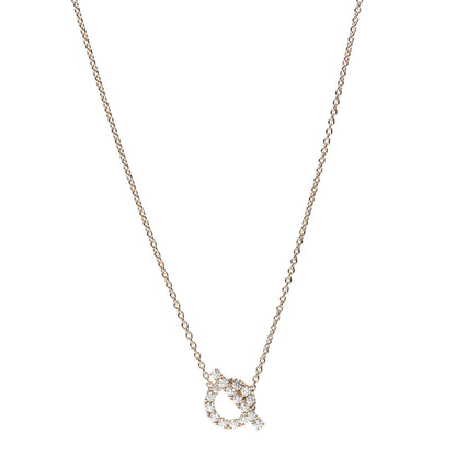 Hermes 18K Rose Gold Diamond Finesse Pendant Necklace 1 of 6
