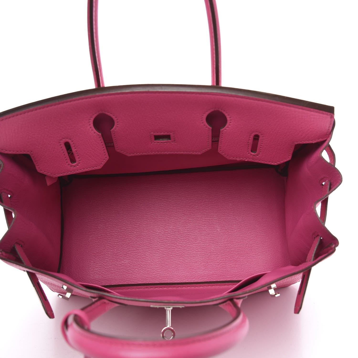 Hermes Chevre Mysore Birkin 30 Rose Shocking 5 of 9