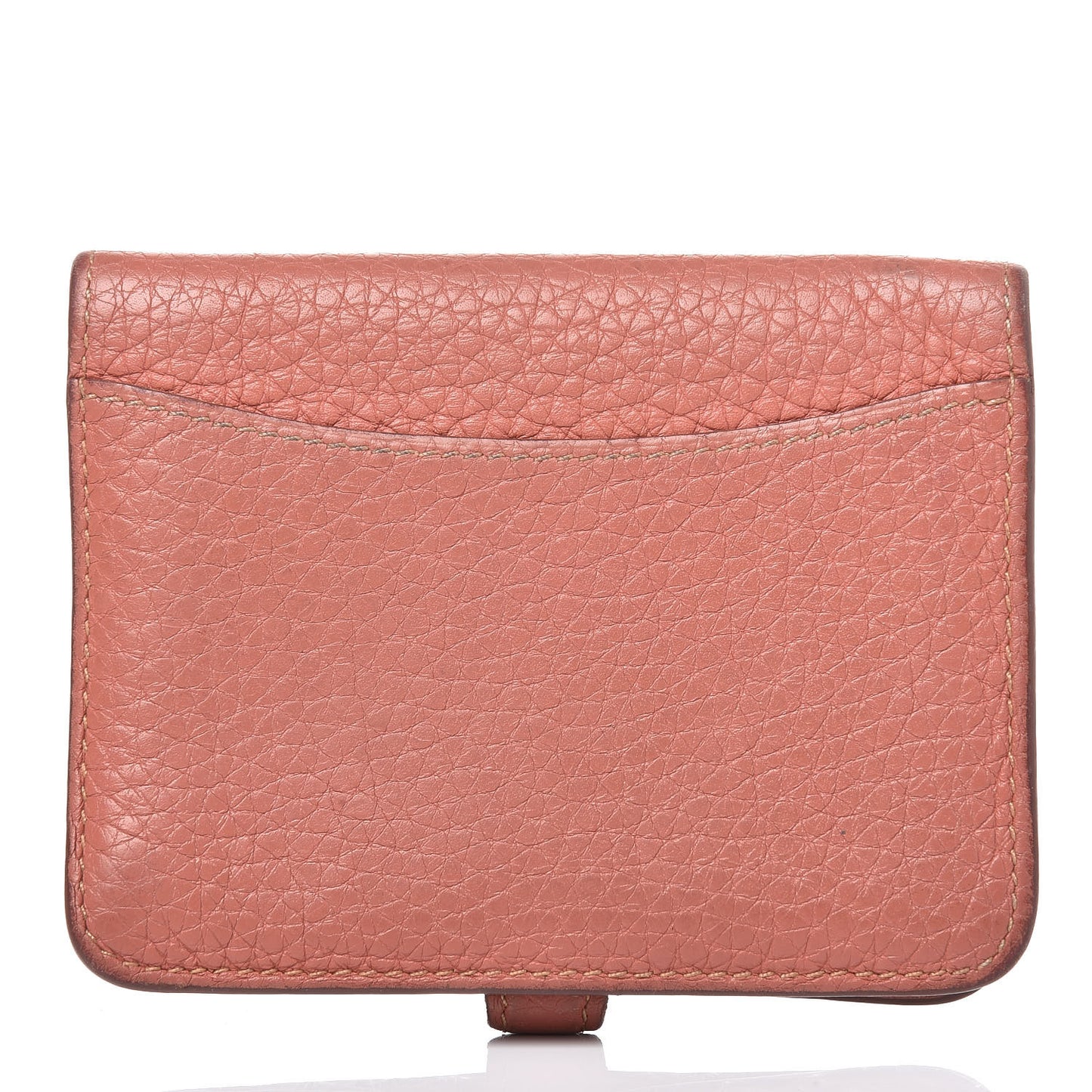 Taurillon Clemence Dogon Card Case Rose Thè