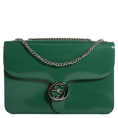 Gucci Shade Lux Calfskin Interlocking G Shoulder Bag Turtle Green 1 of 7