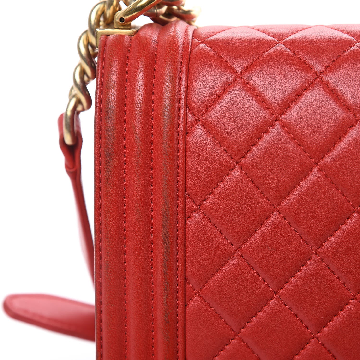 Chanel Lambskin Quilted New Medium Boy Flap Red 14 of 23