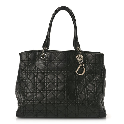 Christian Dior Lambskin Cannage Large Soft Lady Dior Shopping Tote Black 1 of 14