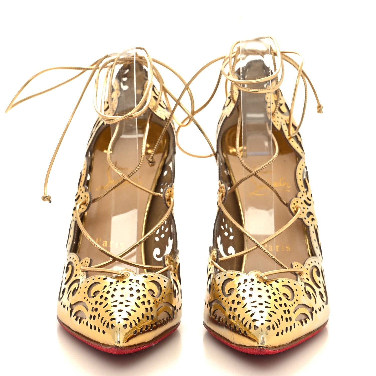 Christian Louboutin Metallic Impera 120 Pumps 39 Gold 2 of 8