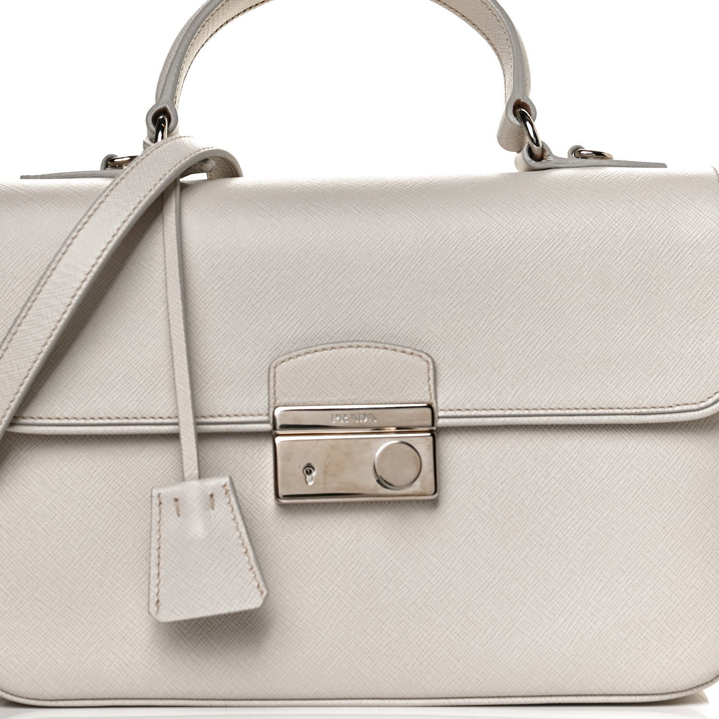 Saffiano Lux Sound Top Handle Pomice