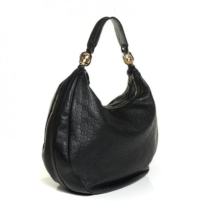 Gucci Guccissima GG Twins Large Hobo Black 3 of 16