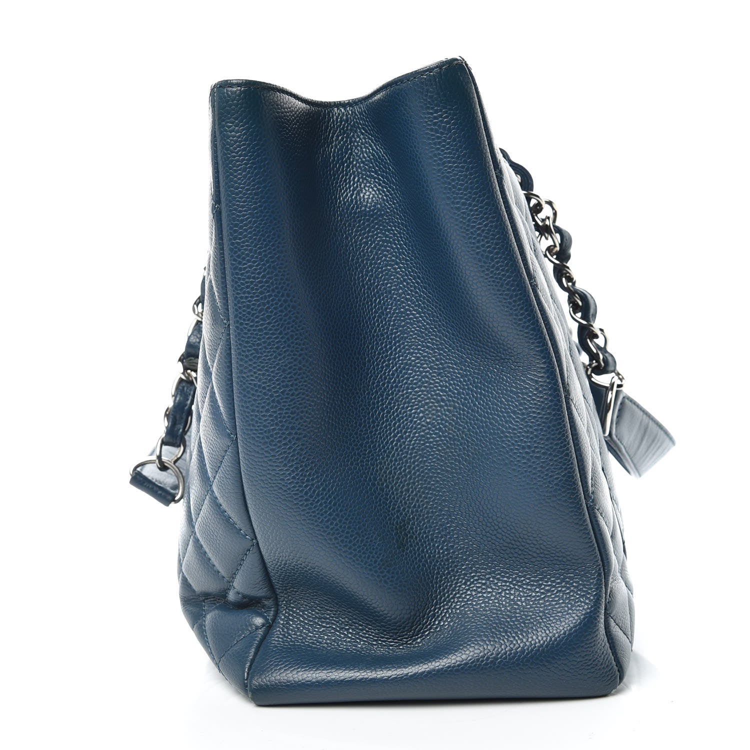 Chanel Caviar Quilted XL Grand Shopping Tote GST Navy Blue 11 of 22