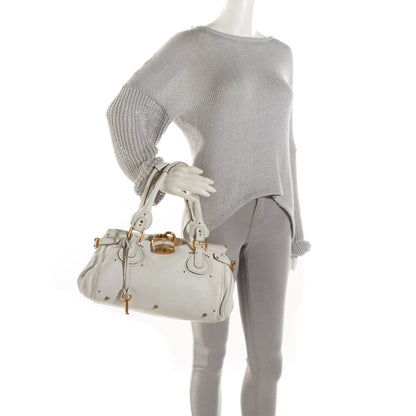 Chloe Calfskin Medium Paddington Satchel White 2 of 8