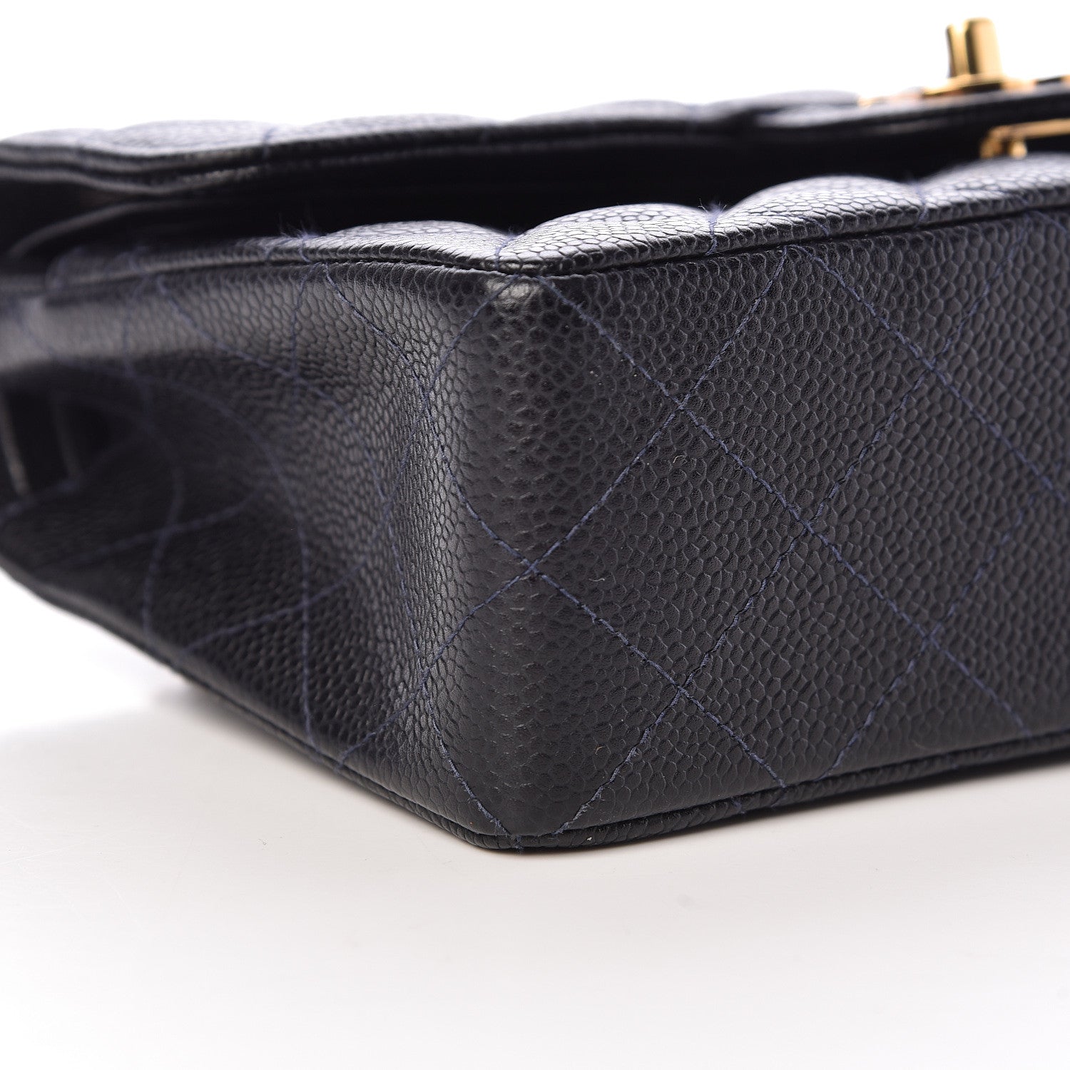 Chanel Caviar Quilted Small Double Flap Navy 11 of 13