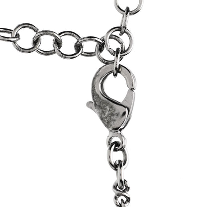 Chanel Crystal CC Pendant Necklace Silver 6 of 6