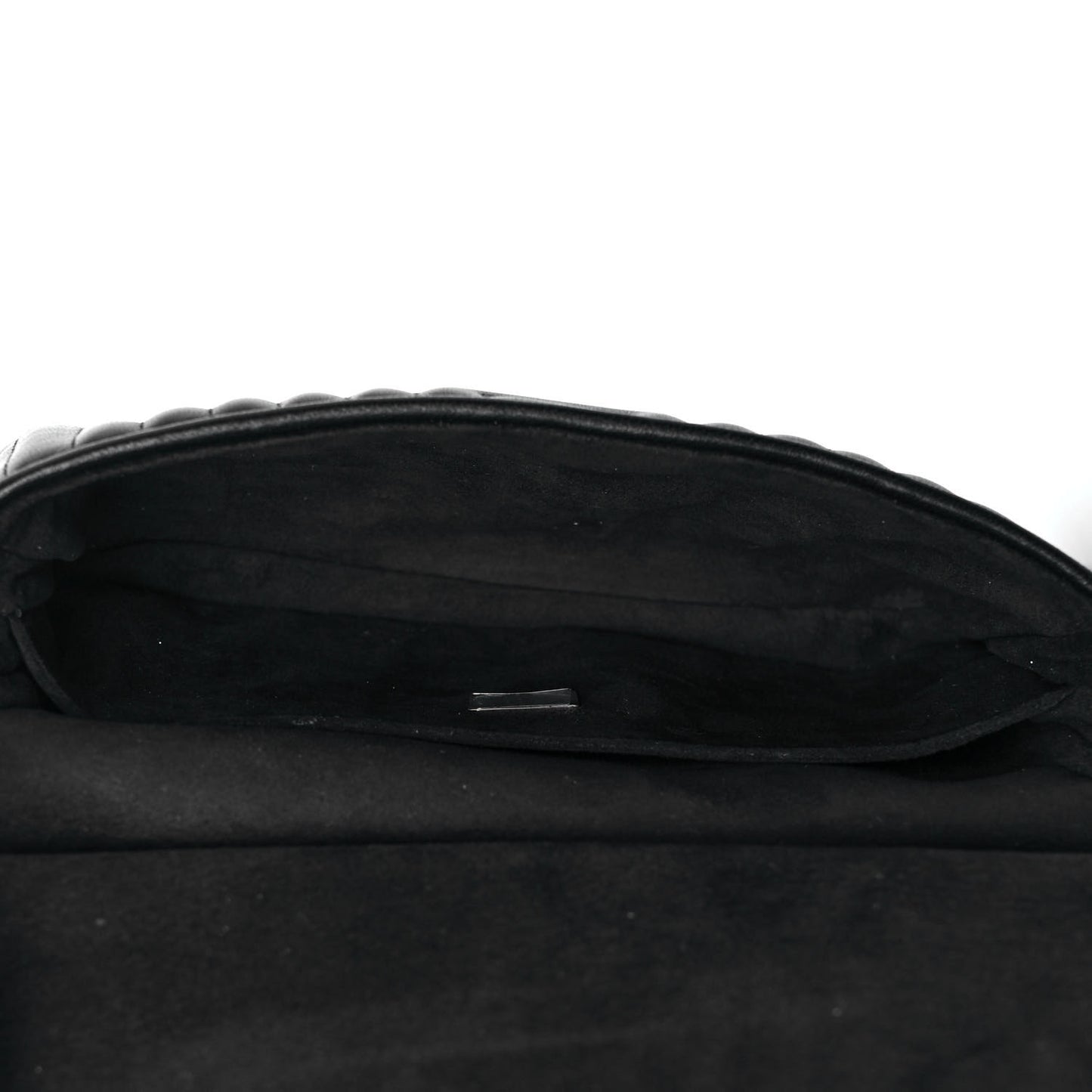 Shiny Nappa Trapuntata Micro Double Baguette Black