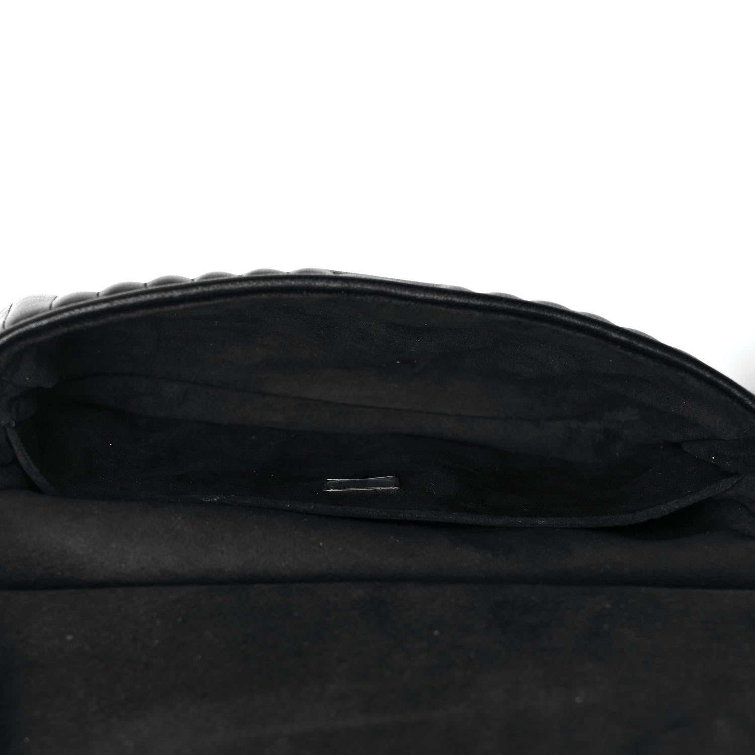Fendi Shiny Nappa Trapuntata Micro Double Baguette Black 5 of 10