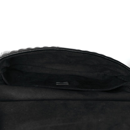 Fendi Shiny Nappa Trapuntata Micro Double Baguette Black 5 of 10