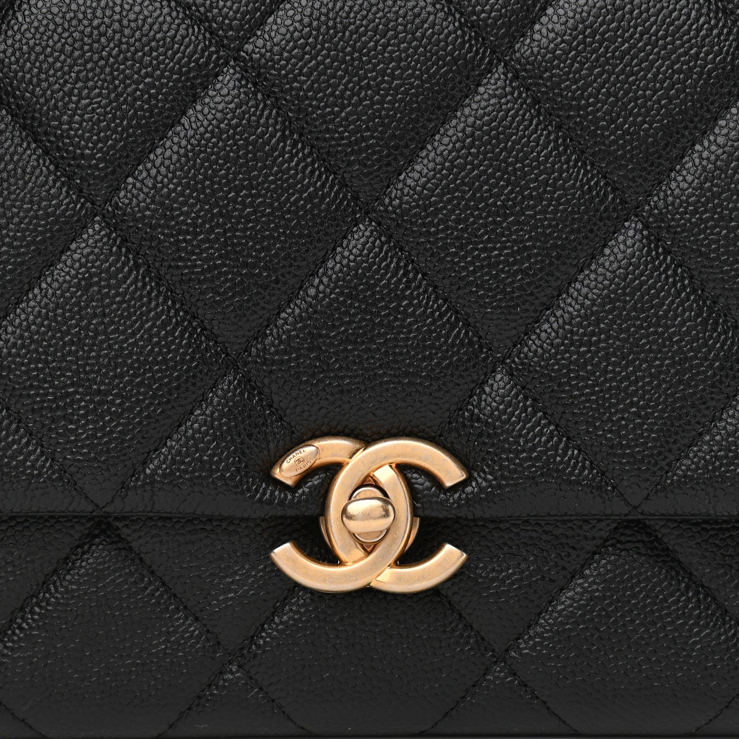 Chanel Shiny Caviar Quilted Small Chain Melody Flap Black 8 of 10